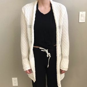Comfy white cardigan sweater